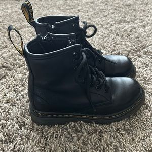 Dr. Martens kids classic leather boots. Size 11.
